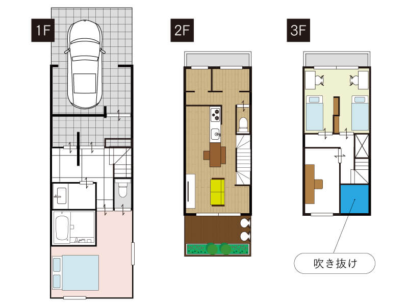 吹き抜けがある家